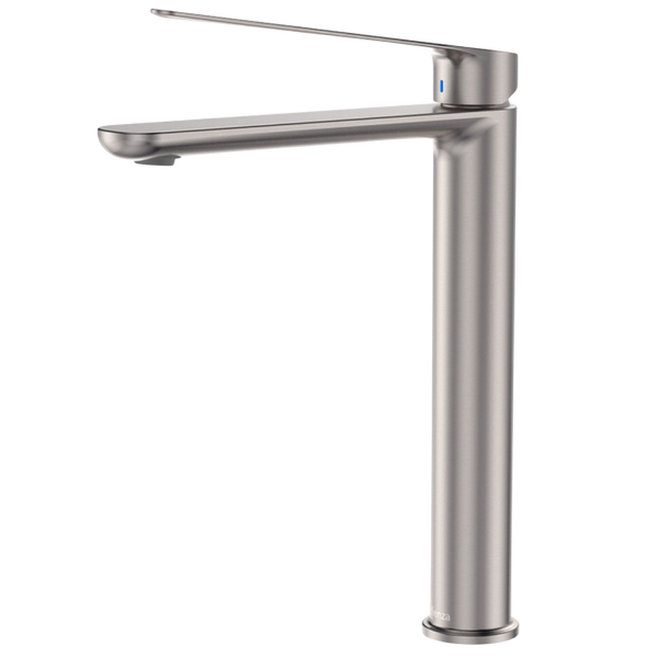 Fienza Empire Care Tall Basin Mixer Cold Start Brushed Nickel Lead Free