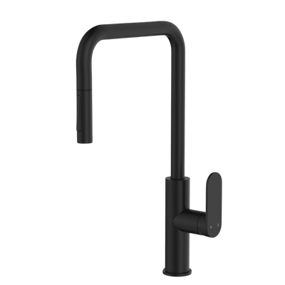 Fienza Empire Slim Pull Out Sink Mixer Matte Black Lead Free