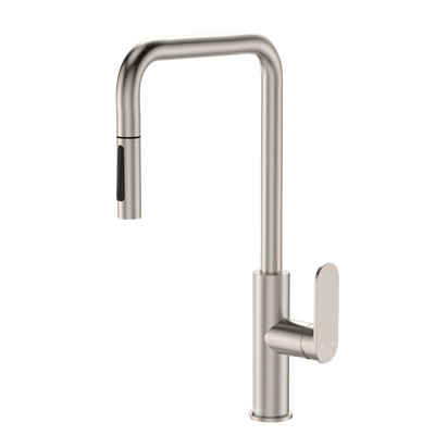Fienza Empire Slim Pull Out Sink Mixer Brushed Nickel Lead Free