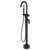 Fienza Empire Slim Floor Mounted Bath Mixer with Hand Shower Matte Black