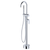 Fienza Empire Slim Floor Mounted Bath Mixer with Hand Shower Chrome