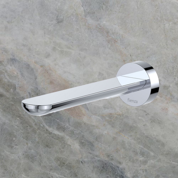 Fienza Empire Slim Wall Basin/Bath Outlet 180mm Round Plate Chrome Lead Free
