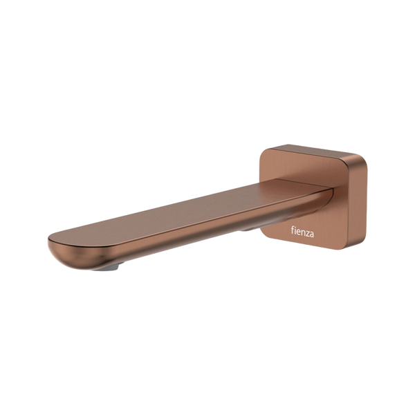 Fienza Empire Slim Wall Basin/Bath Outlet 180mm Square Plate Brushed Copper Lead Free
