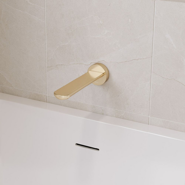 Fienza Empire Slim Wall Basin/Bath Outlet 180mm Round Plate Urban Brass Lead Free