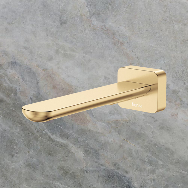 Fienza Empire Slim Wall Basin/Bath Outlet 180mm Square Plate Urban Brass Lead Free
