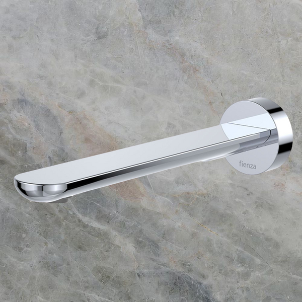 Fienza Empire Slim Wall Basin/Bath Outlet 220mm Round Plate Chrome Lead Free