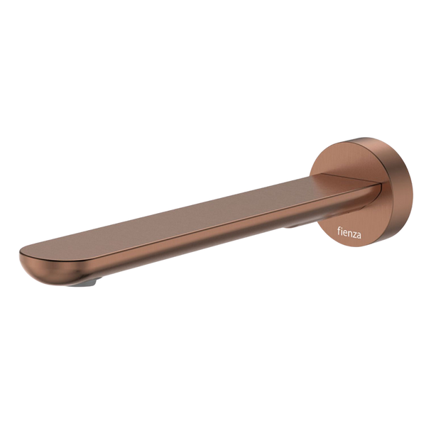 Fienza Empire Slim Wall Bath/Basin Outlet 220mm Round Plate Brushed Copper Lead Free