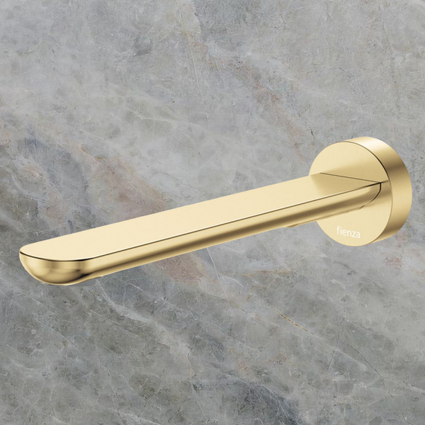 Fienza Empire Slim Wall Bath/Basin Outlet 220mm Round Plate Urban Brass Lead Free
