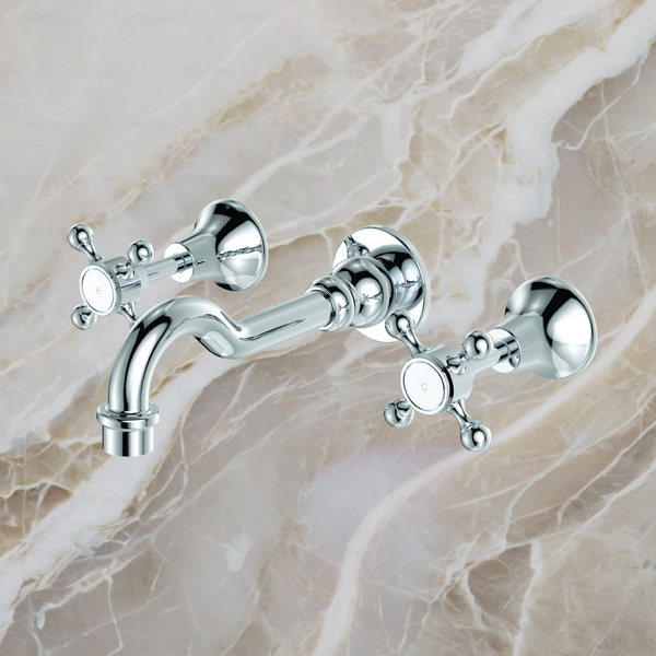 Fienza Lillian Basin/Bath Wall Set Chrome