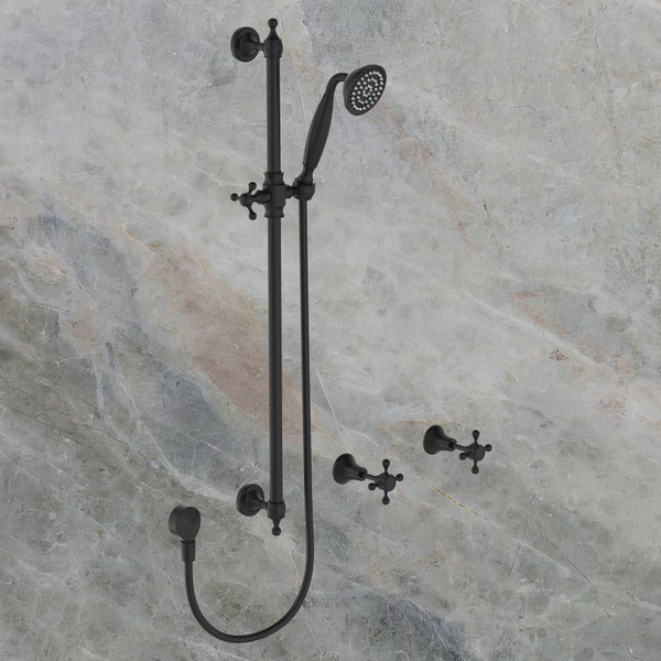 Fienza Lillian Rail Shower Set Matte Black