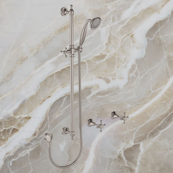 Fienza Lillian Rail Shower Set Brushed Nickel