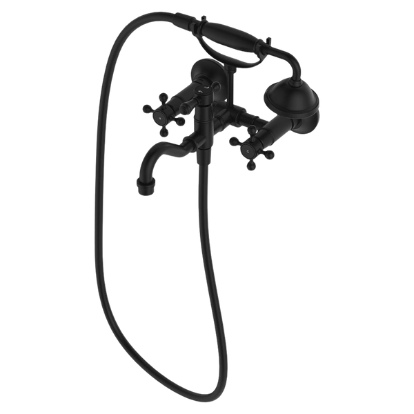 Fienza Lillian Exposed Bath Tap Set with Hand Shower Matte Black