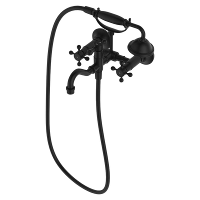 Fienza Lillian Exposed Bath Tap Set with Hand Shower Matte Black