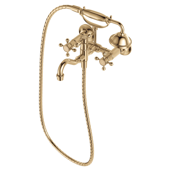 Fienza Lillian Exposed Bath Tap Set with Hand Shower Urban Brass