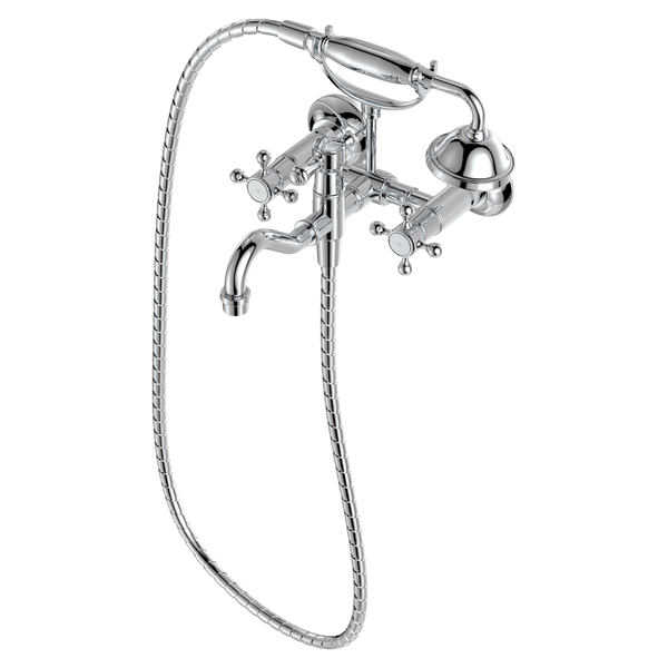 Fienza Lillian Exposed Bath Tap Set with Hand Shower Chrome