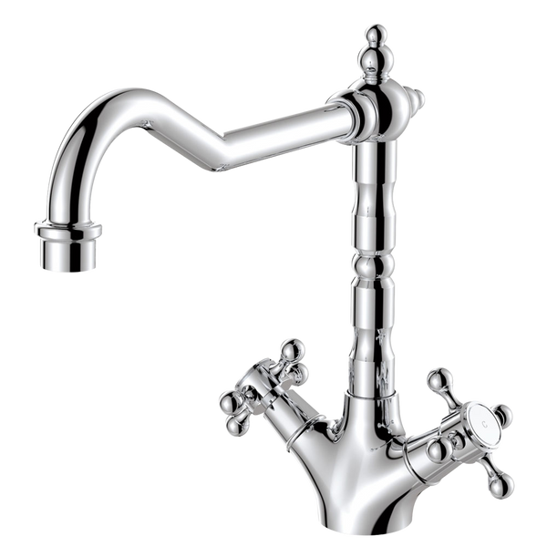 Fienza Lillian Shepherds Crook Sink Mixer Chrome