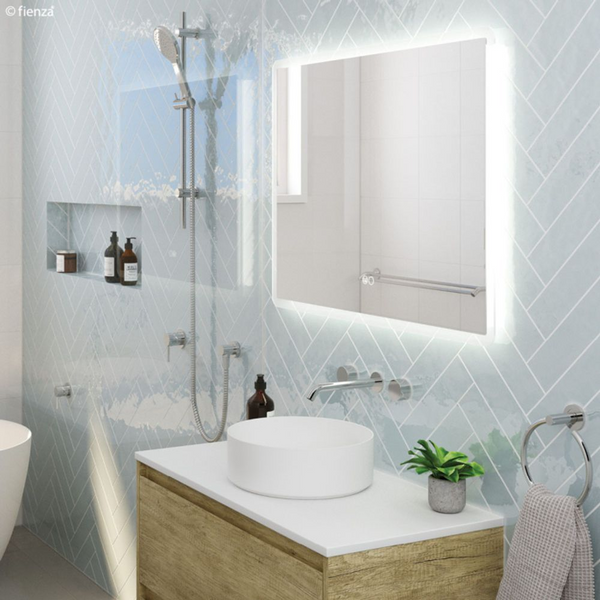 Fienza Kaya Round Taps Wall Basin/Bath 180mm Outlet Set Chrome Lead Free