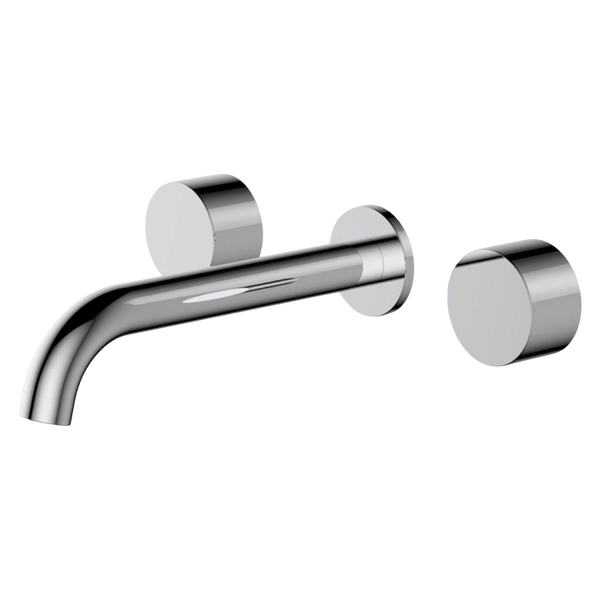 Fienza Kaya Round Taps Wall Basin/Bath 180mm Outlet Set Chrome Lead Free