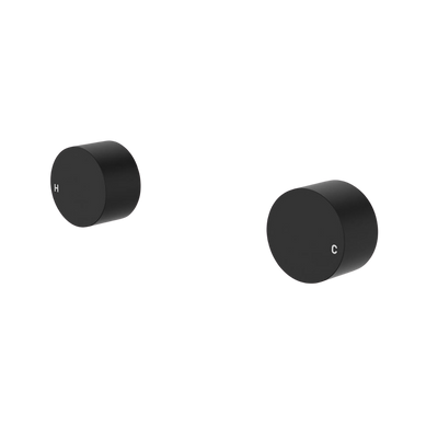 Fienza Kaya Round Wall Taps Matte Black Lead Free