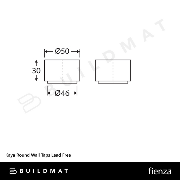 Fienza Kaya Round Wall Taps Brushed Copper Lead Free