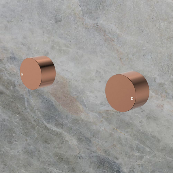 Fienza Kaya Round Wall Taps Brushed Copper Lead Free