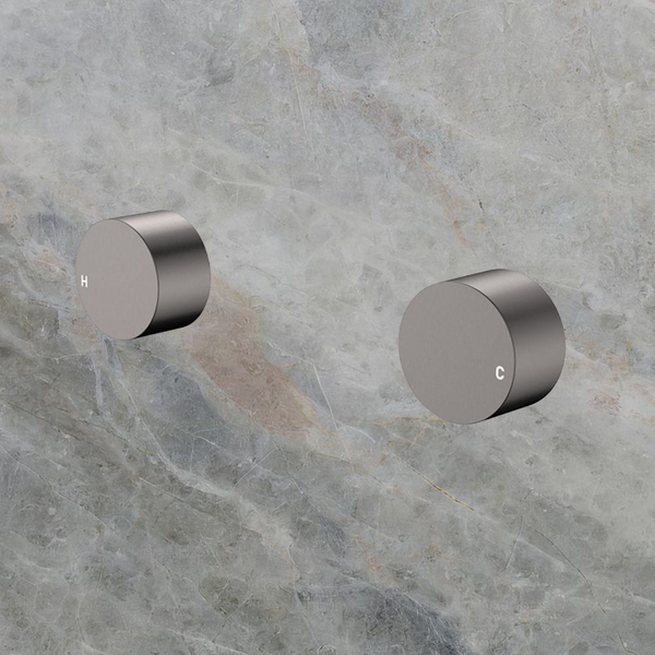 Fienza Kaya Round Wall Taps Gunmetal Lead Free