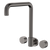 Fienza Kaya Round Taps Squareline Wall Outlet Set Gunmetal Lead Free