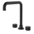 Fienza Kaya Round Taps Squareline Hob Outlet Set Matte Black Lead Free