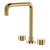 Fienza Kaya Round Taps Squareline Hob Outlet Set Urban Brass Lead Free