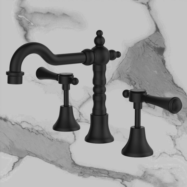 Fienza Lillian Lever Basin Set Matte Black