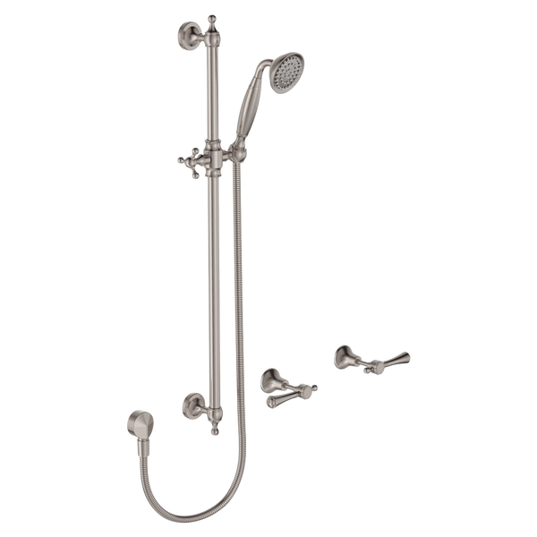 Fienza Lillian Lever Rail Shower Set Brushed Nickel