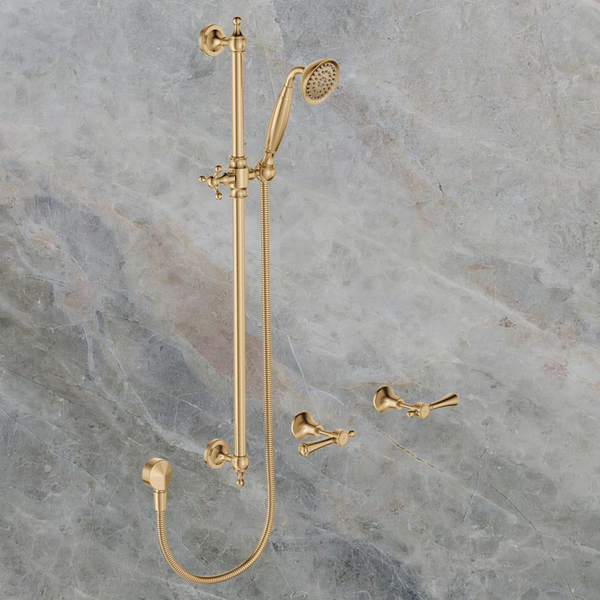 Fienza Lillian Lever Rail Shower Set Urban Brass