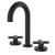 Fienza Kaya Cross Taps Round Hob Set Matte Black Lead Free