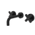 Fienza Kaya Cross Taps Wall Basin/Bath 130mm Outlet Set Matte Black Lead Free