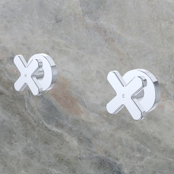 Fienza Kaya Cross Wall Taps Chrome Lead Free