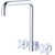 Fienza Kaya Cross Taps Squareline Wall Set Chrome Lead Free