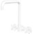 Fienza Kaya Cross Taps Squareline Wall Set Matte White Lead Free
