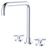 Fienza Kaya Cross Taps Squareline Hob Set Chrome Lead Free