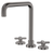 Fienza Kaya Cross Taps Squareline Hob Set Gunmetal Lead Free