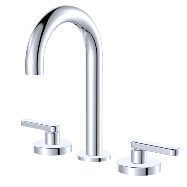 Fienza Kaya Lever Taps Round Hob Set Chrome Lead Free