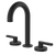 Fienza Kaya Lever Taps Round Hob Set Matte Black Lead Free