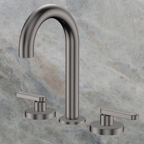 Fienza Kaya Lever Taps Round Hob Set Gunmetal Lead Free