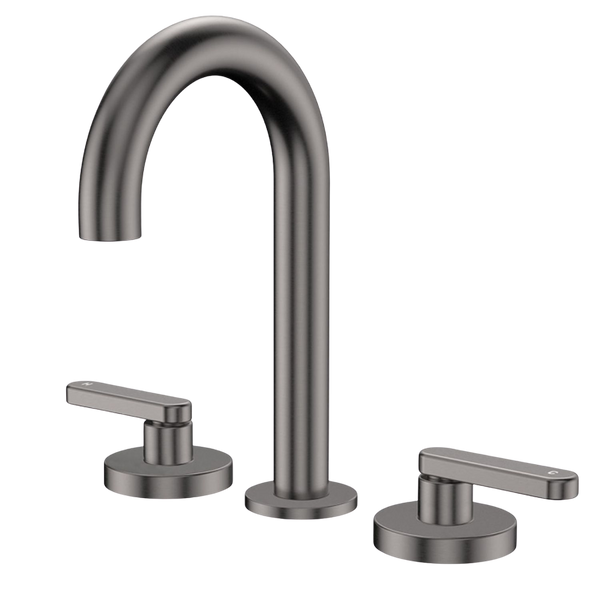 Fienza Kaya Lever Taps Round Hob Set Gunmetal Lead Free
