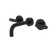 Fienza Kaya Lever Taps Wall Basin/Bath 130mm Outlet Set Matte Black Lead Free