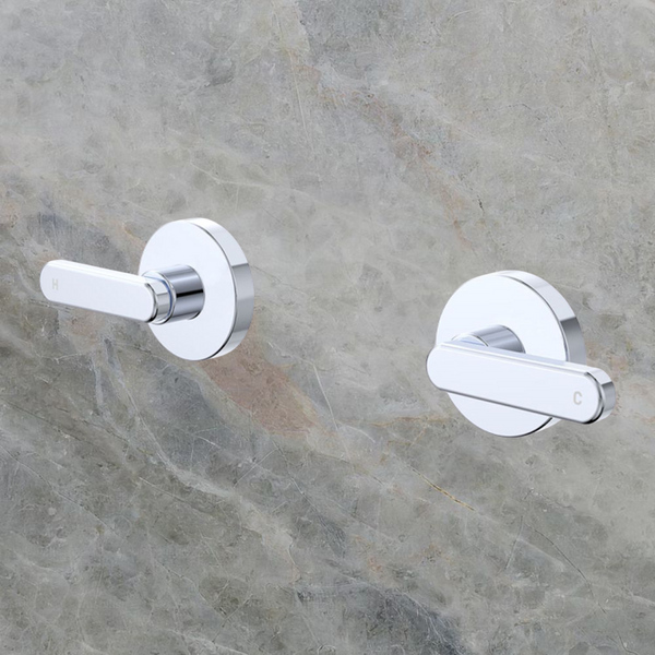 Fienza Kaya Lever Wall Taps Chrome Lead Free