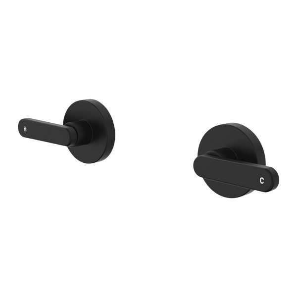 Fienza Kaya Lever Wall Taps Matte Black Lead Free