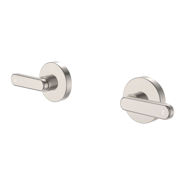Fienza Kaya Lever Wall Taps Brushed Nickel Lead Free