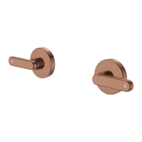 Fienza Kaya Lever Wall Taps Brushed Copper Lead Free