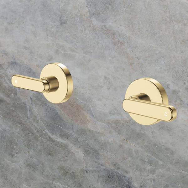Fienza Kaya Lever Wall Taps Urban Brass Lead Free