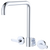 Fienza Kaya Lever Taps Squareline Wall Set Chrome Lead Free